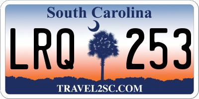 SC license plate LRQ253