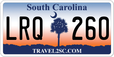 SC license plate LRQ260