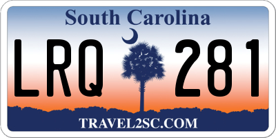 SC license plate LRQ281