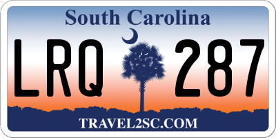 SC license plate LRQ287
