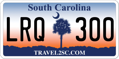 SC license plate LRQ300