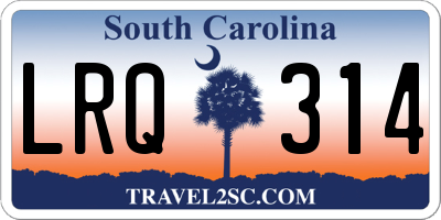 SC license plate LRQ314