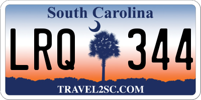 SC license plate LRQ344
