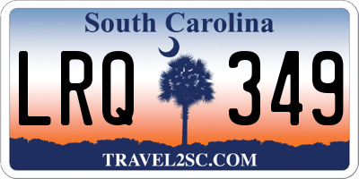 SC license plate LRQ349