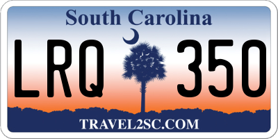 SC license plate LRQ350