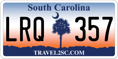 SC license plate LRQ357