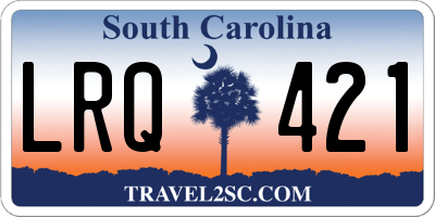 SC license plate LRQ421