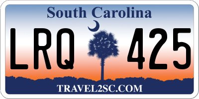 SC license plate LRQ425