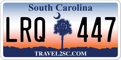 SC license plate LRQ447