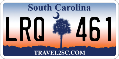SC license plate LRQ461