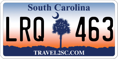 SC license plate LRQ463
