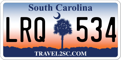 SC license plate LRQ534
