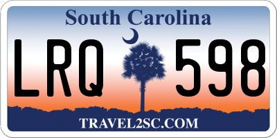 SC license plate LRQ598