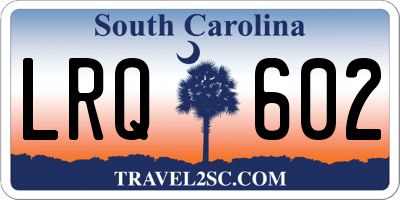 SC license plate LRQ602