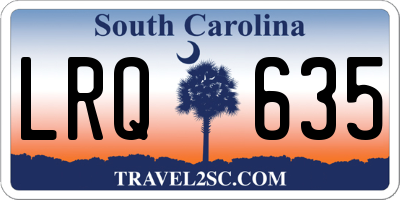 SC license plate LRQ635