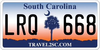SC license plate LRQ668