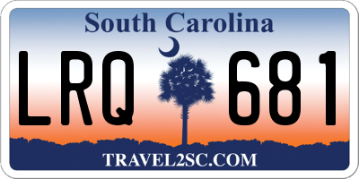 SC license plate LRQ681
