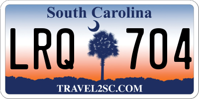 SC license plate LRQ704