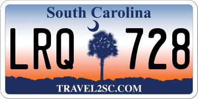 SC license plate LRQ728
