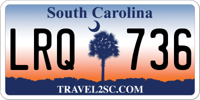 SC license plate LRQ736