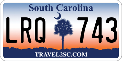 SC license plate LRQ743