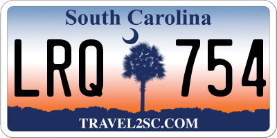 SC license plate LRQ754