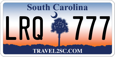 SC license plate LRQ777