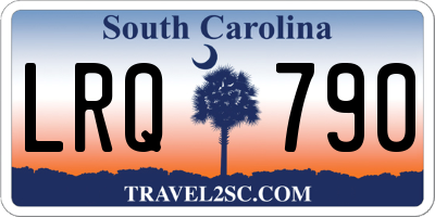 SC license plate LRQ790