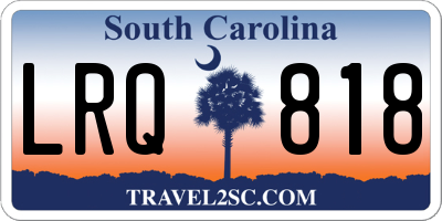 SC license plate LRQ818