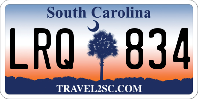 SC license plate LRQ834