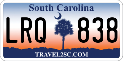 SC license plate LRQ838