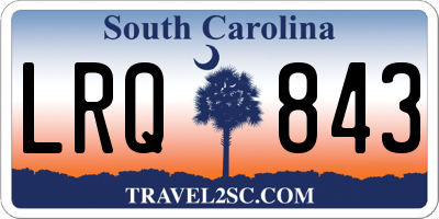 SC license plate LRQ843