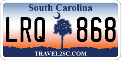 SC license plate LRQ868
