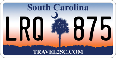SC license plate LRQ875