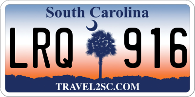 SC license plate LRQ916