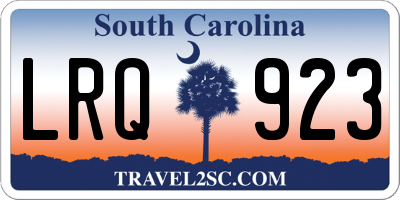 SC license plate LRQ923