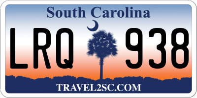 SC license plate LRQ938