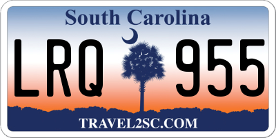 SC license plate LRQ955