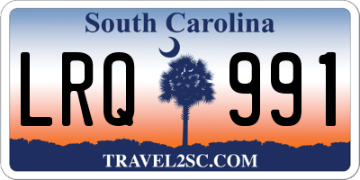 SC license plate LRQ991