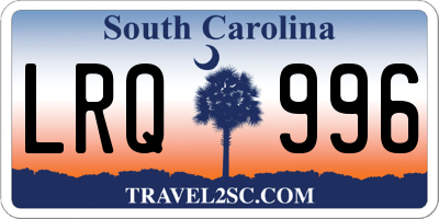 SC license plate LRQ996