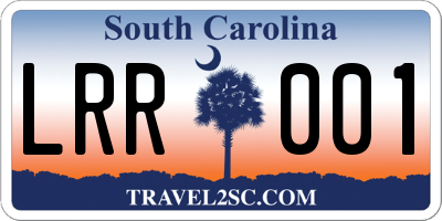 SC license plate LRR001