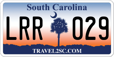 SC license plate LRR029