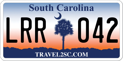 SC license plate LRR042