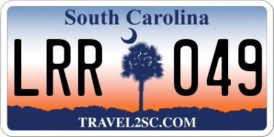 SC license plate LRR049