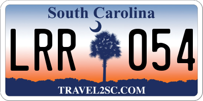 SC license plate LRR054