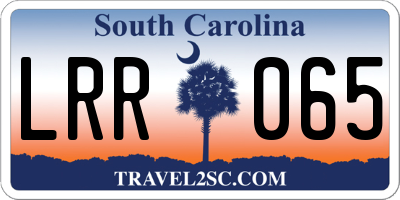 SC license plate LRR065
