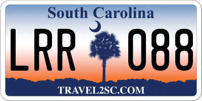 SC license plate LRR088