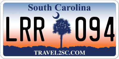 SC license plate LRR094