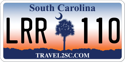 SC license plate LRR110