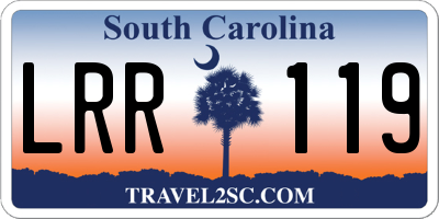SC license plate LRR119